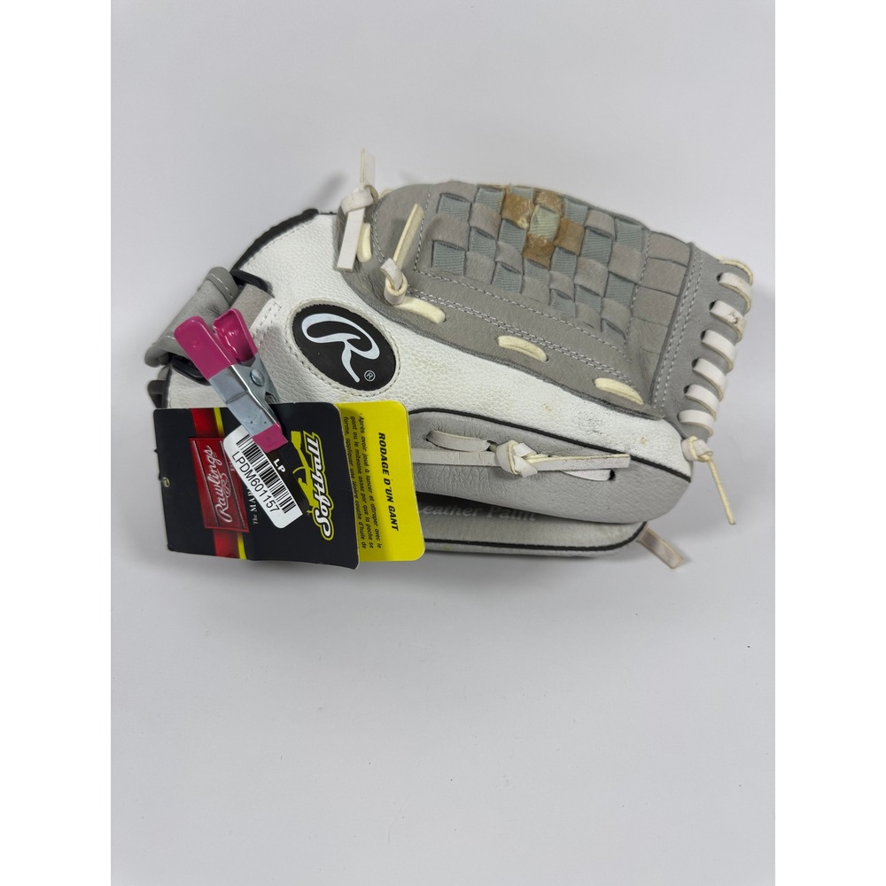 Rawlings Fastpitch Softball Glove 12" Basket Web Zero Shock White Grey FP12GWDS